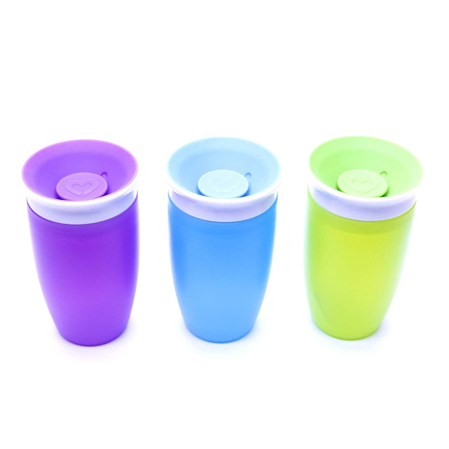 Munchkin Miracle 360 BPA Free Sippy Cup 296 mL/10 Oz 3 Count, Blue/Green/Purple