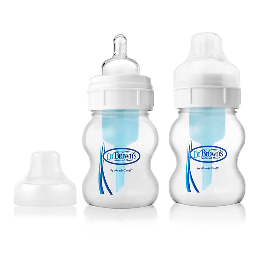 Dr. Brown's Natural Flow Wide-Neck Bottles, 4oz - 2pk