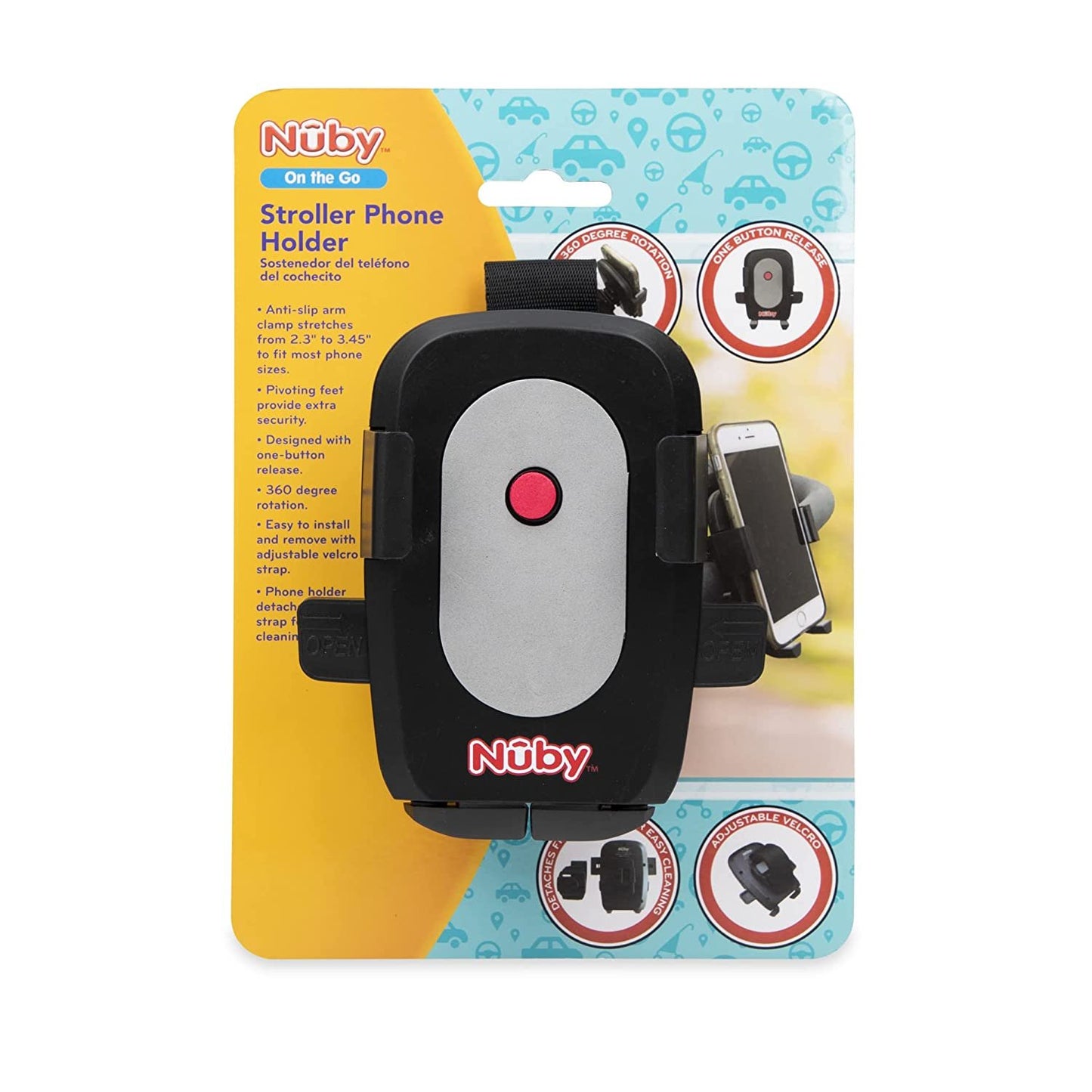 Nuby Stroller Phone Holder: Safe and Secure Phone Holder- Stroller Accessory