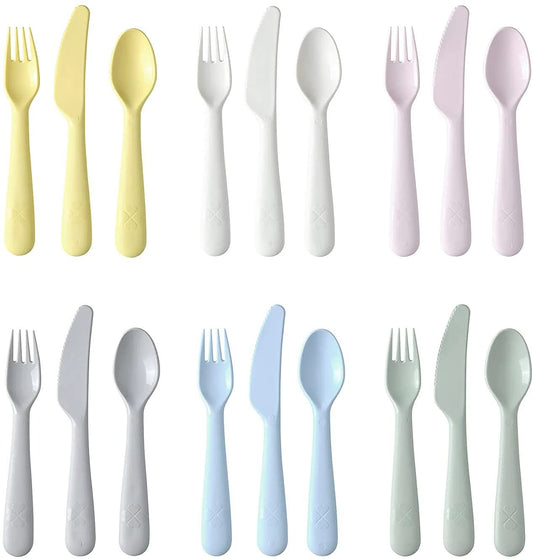 Ikea Kalas 18-Piece BPA-Free Flatware Set, Multicolored