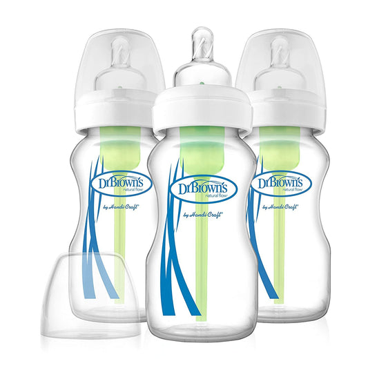 Dr. Brown's Options Wide 3 Piece Neck Glass Bottle