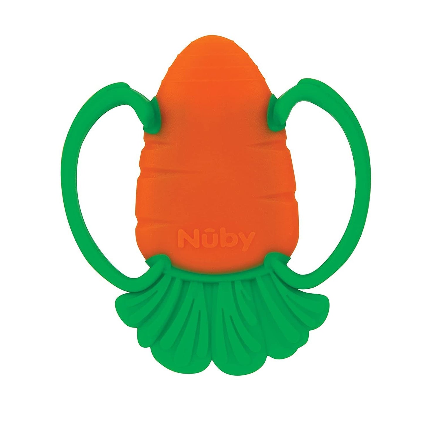 Nuby 2 Handle Silicone Fruit and Veggie Teether - 3+ Months, Corn