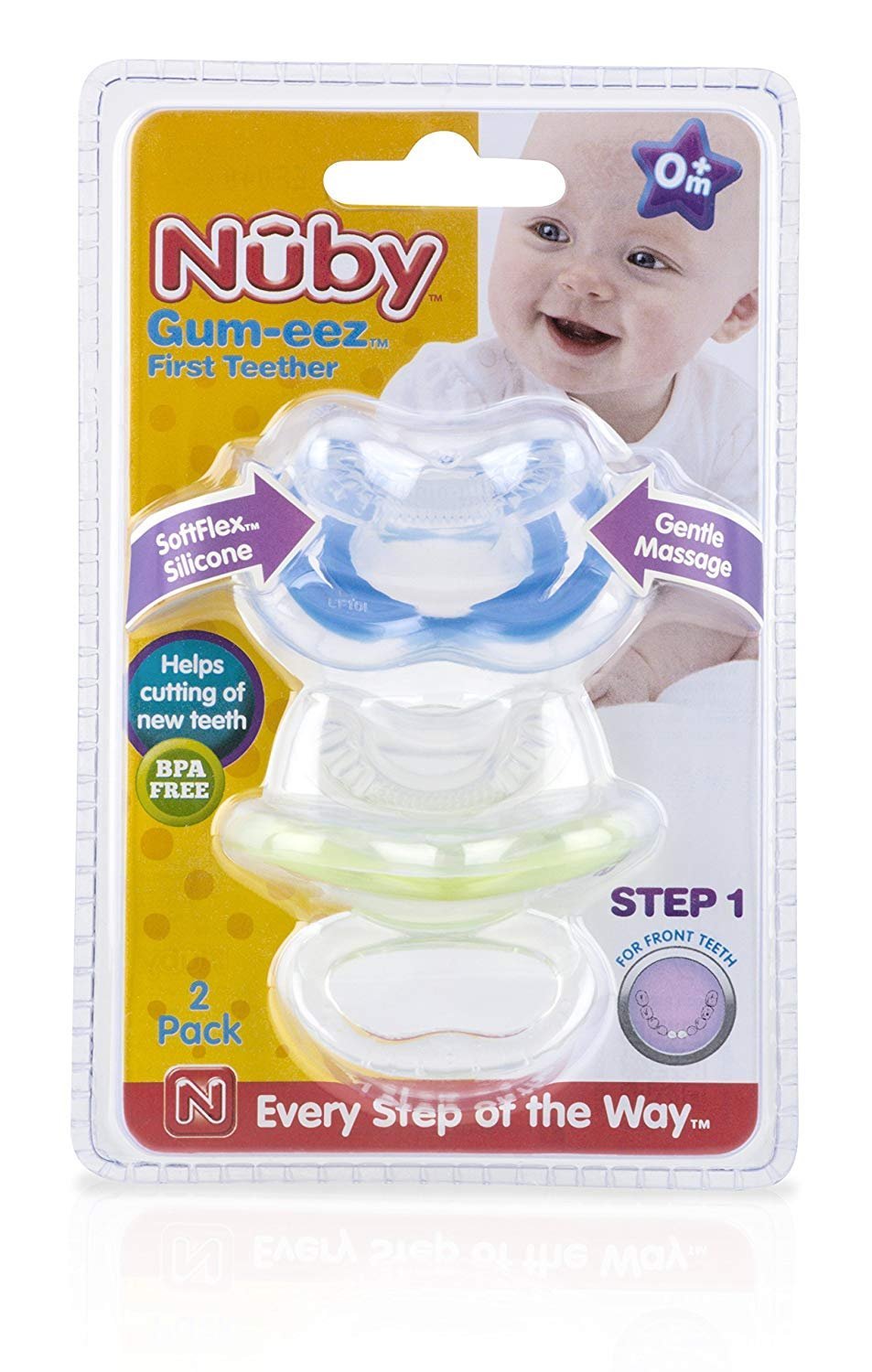Nuby Gum-EEZ Pacifier Teethers (Blue/Green)