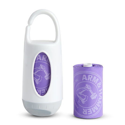 Arm and Hammer Change & Toss Diaper Bag Dispenser and 24 Count Bags, Purple