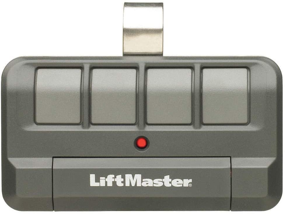 LiftMaster 894LT Remote Control Transmitter, 4 Button, Black with Grey Buttons