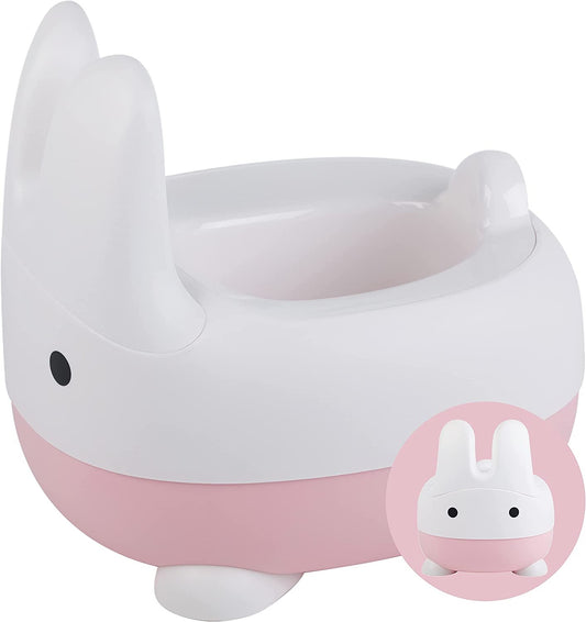 ToeZee Bunny Toddler Potty Training Toilet Seat - Comfortable Toddler Toilet Seat - Easy to Clean Removable Bowl - Non-Slip Kids Potty Chair - Toddler Potty Seat for Boys & Girls (Pink)