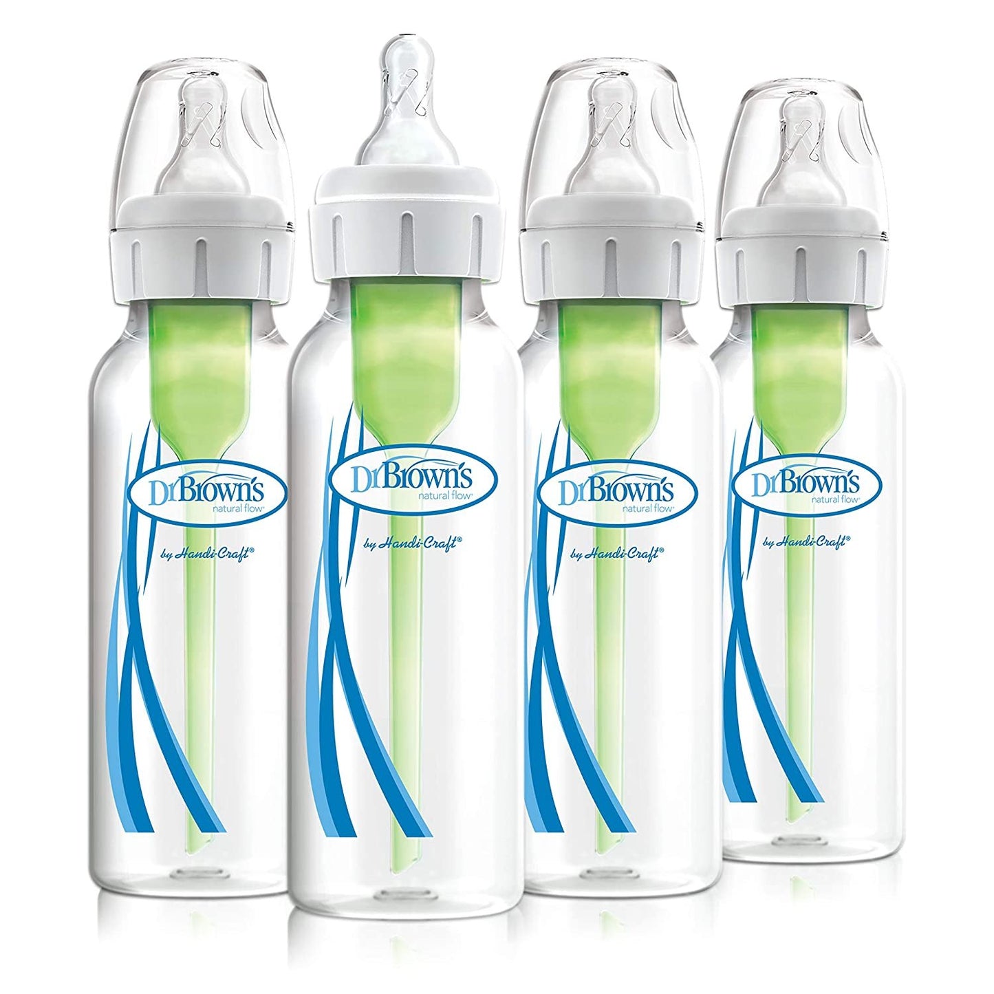 Dr. Brown's Baby Bottle, Options+ Anti-Colic Narrow Bottle, 8 Ounce (Pack of 4)