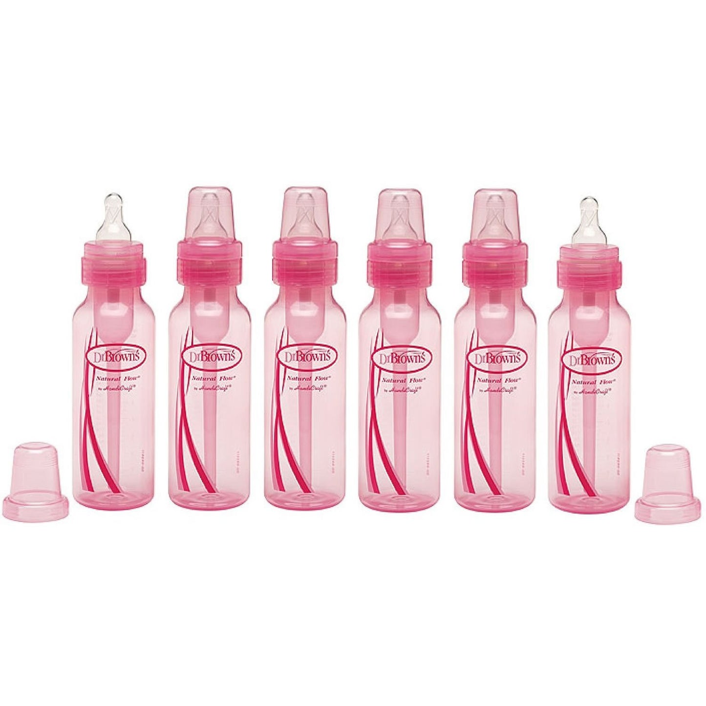 Dr. Brown's Standard Pink 8oz Bottles - 6 Count