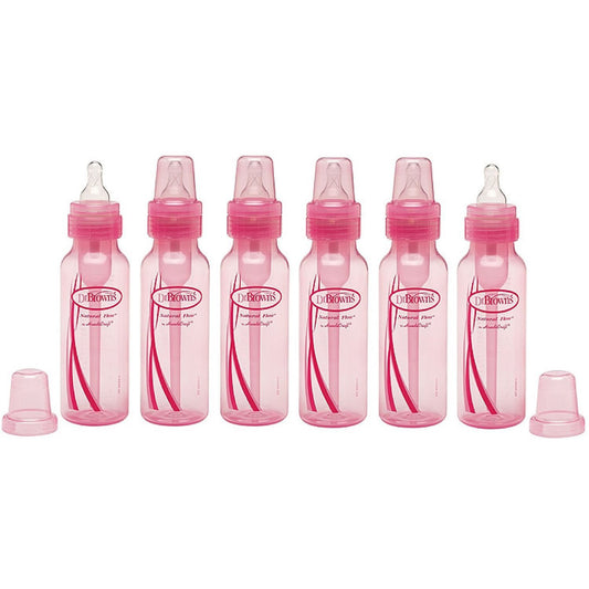 Dr. Brown's Standard Pink 8oz Bottles - 6 Count