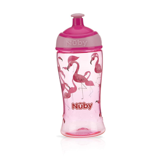 Nuby Thirsty Kids Tritan Free Flow Pop Up Super Slurp Water Bottle