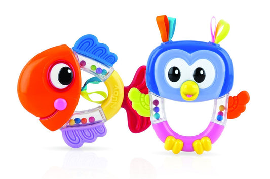 Nuby Rattle Pals Teether Toy, 3 Months Plus