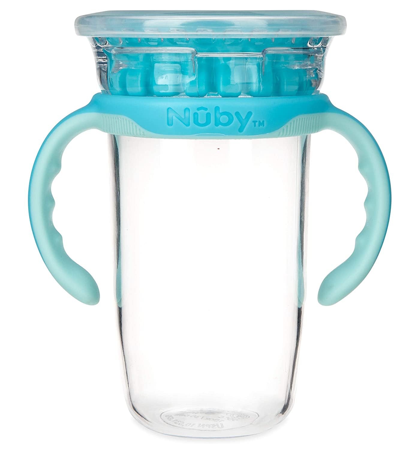 Luv N Care NUBY Nuby 360 Edge Stage Drinking Rim Cup with Removable Handles & hygienic Cover: 10 Oz  300 Ml, 12M+  Colors Vary, Multi  10638