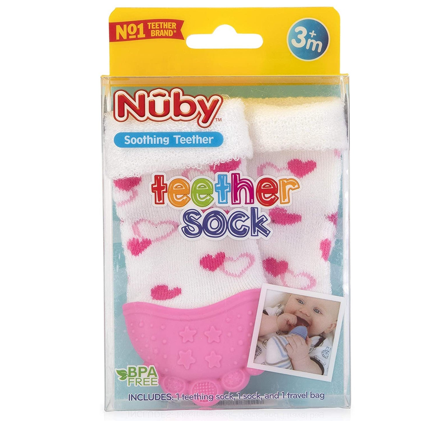 Nuby Aqua Stripes Teething Sock