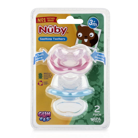 Nuby Gum-EEZ Pacifier Teethers (Blue/Green)