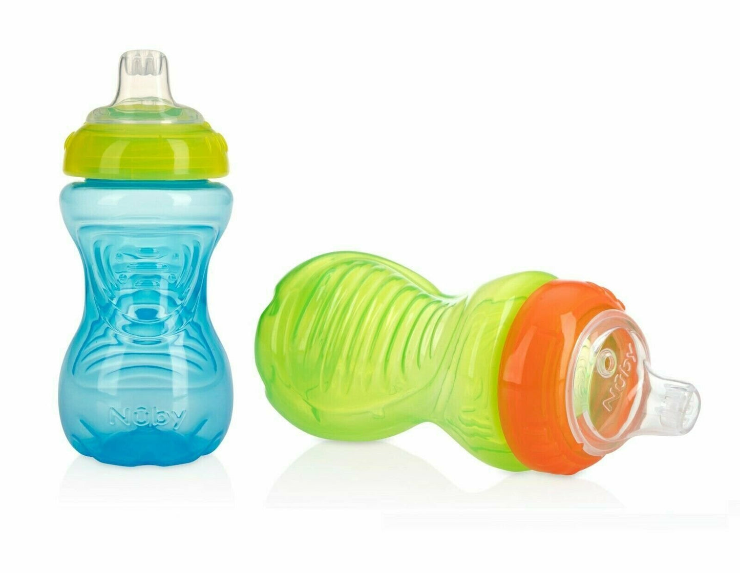 Nuby 2-Pack No-Spill Easy Grip Cups, 10 Ounce