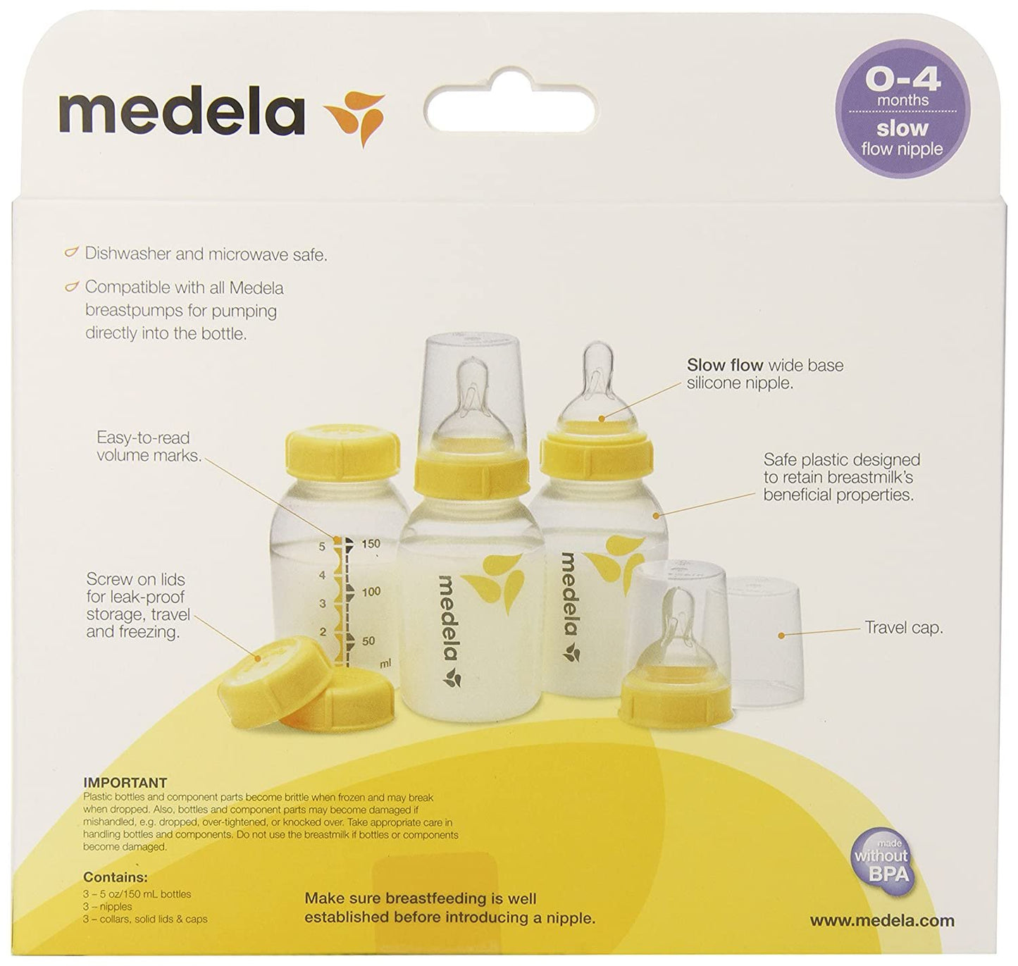 Medela Breastmilk Bottle Set 5oz (3 bottles per package)