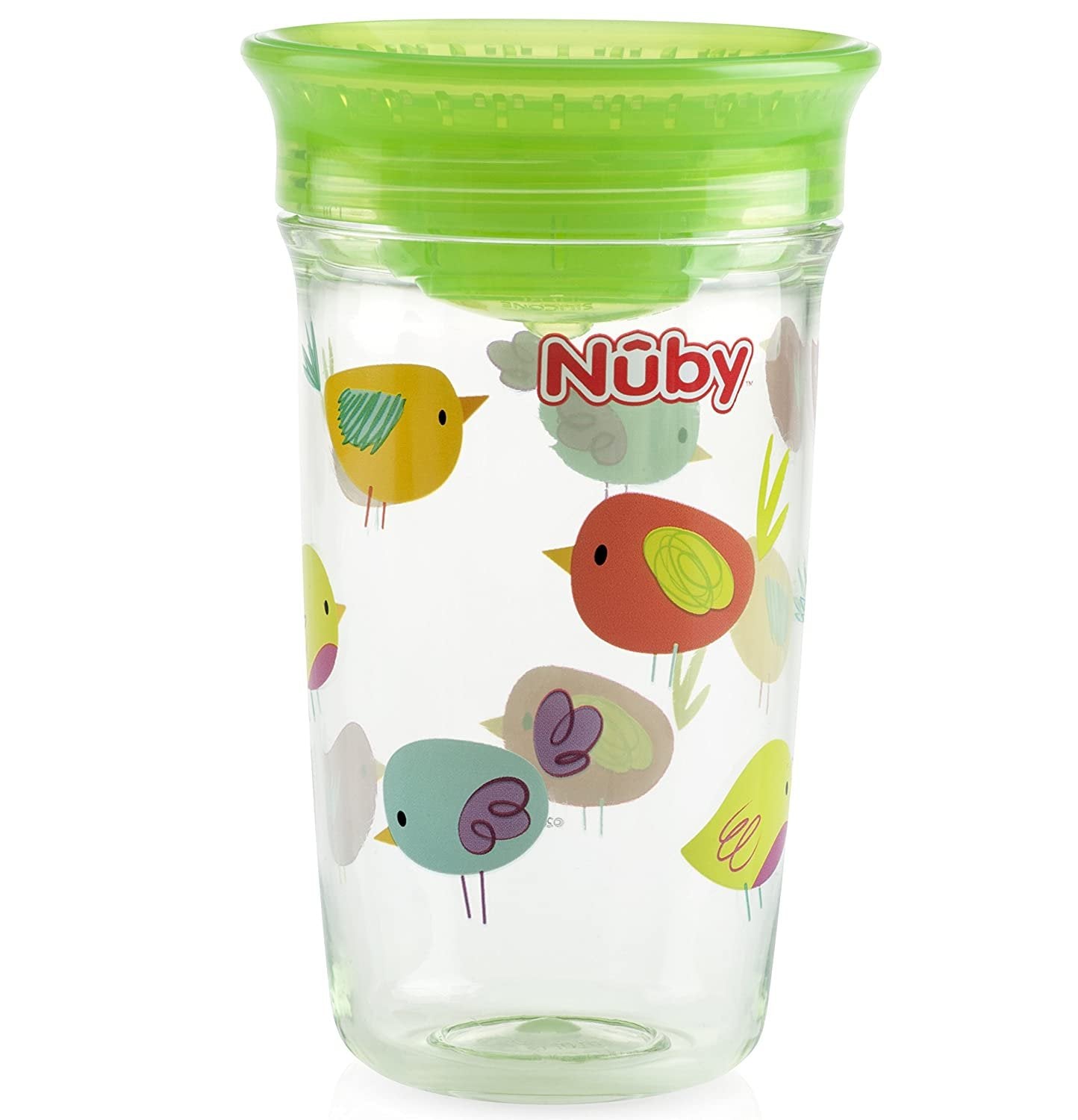 Nuby Tritan No Spill 360 Degree Printed Wonder Cup, Prints May Vary, 1pk