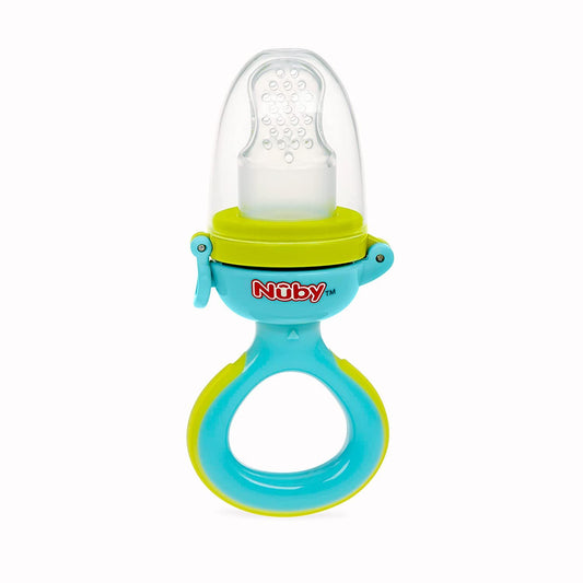 Nuby Twist N' Feed Infant First Foods Feeder with Hygienic Cover: 10M+, Aqua