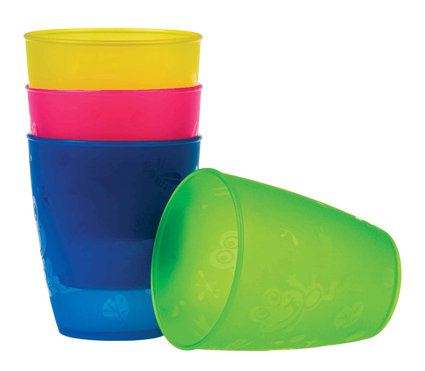 Nuby Fun Drinking Tumblers, Colors May Vary, 10 Oz, 4 Count