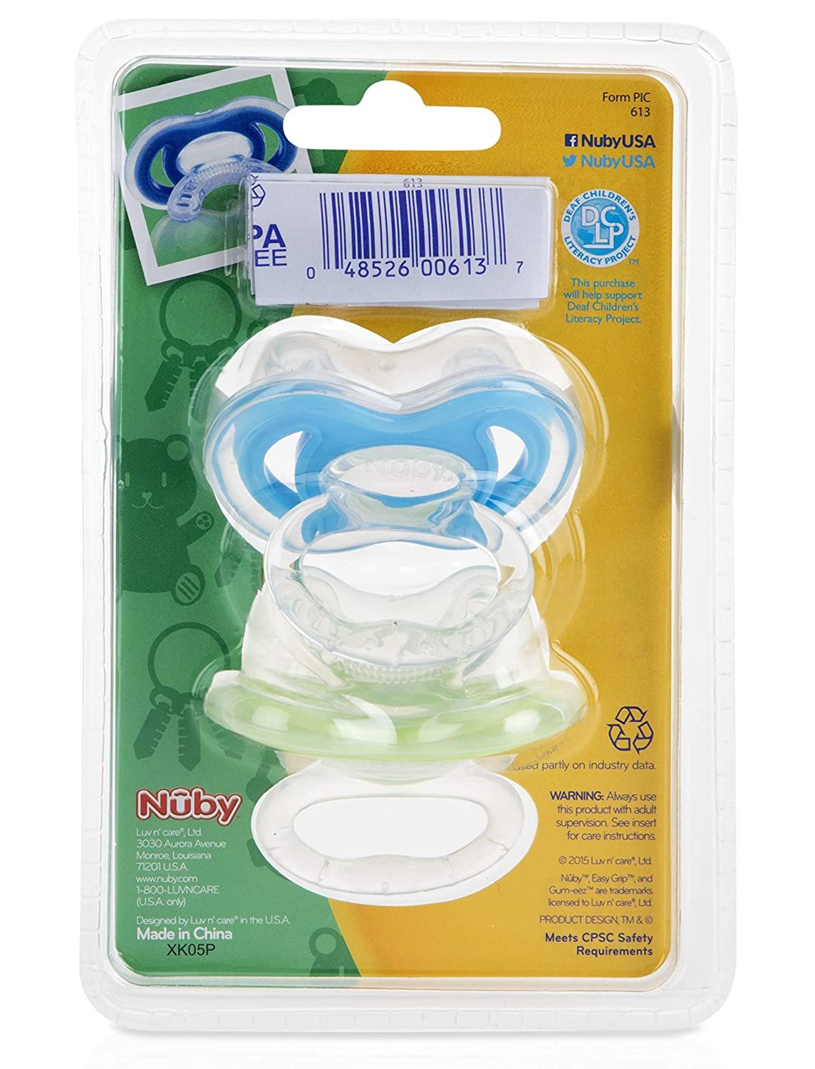 Nuby Gum-EEZ Pacifier Teethers (Blue/Green)