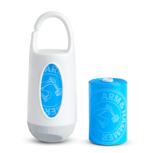 Munchkin Arm and Hammer Change & Toss Diaper Bag Dispenser and 24 Piece Bags, Colors May Vary