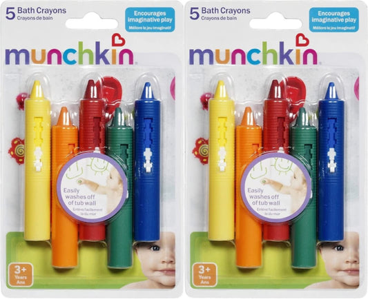 Munchkin 5 Piece Bath Crayons Set (Pack of 2)