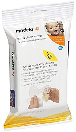 Medela Quick Clean Breastpump & Accessory Wipes - 24 Pack (Set of 2)