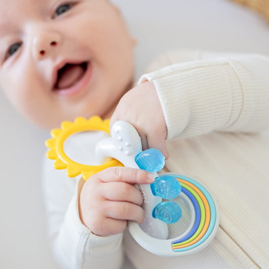 Nuby Cloud Teether with Sun and Silicone Rain Links : 3+ Months